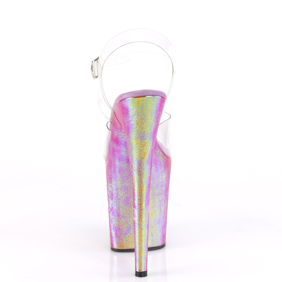 Pleaser Flamingo-808WR C/PPHG - Průhledné sandály na vysoké platformě