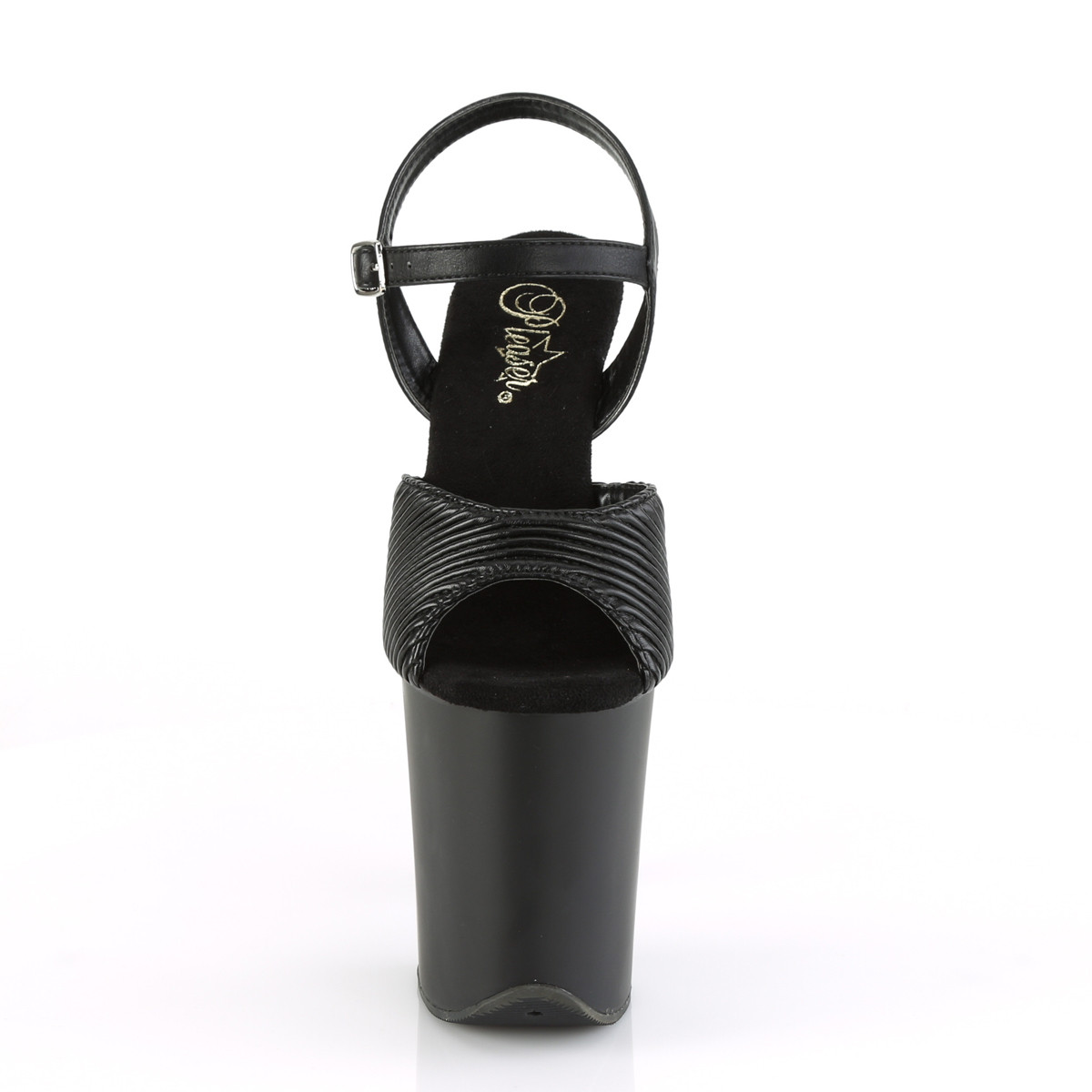 Pleaser Flamingo-809 BQTPU/M - Černé sandály na vysoké platformě