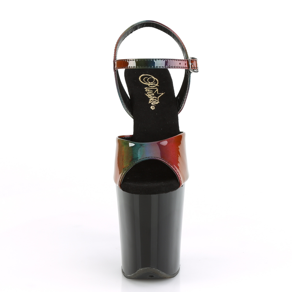 Pleaser Flamingo-809RBDT RBOWHG/B - Vícebarevné sandály na vysoké platformě