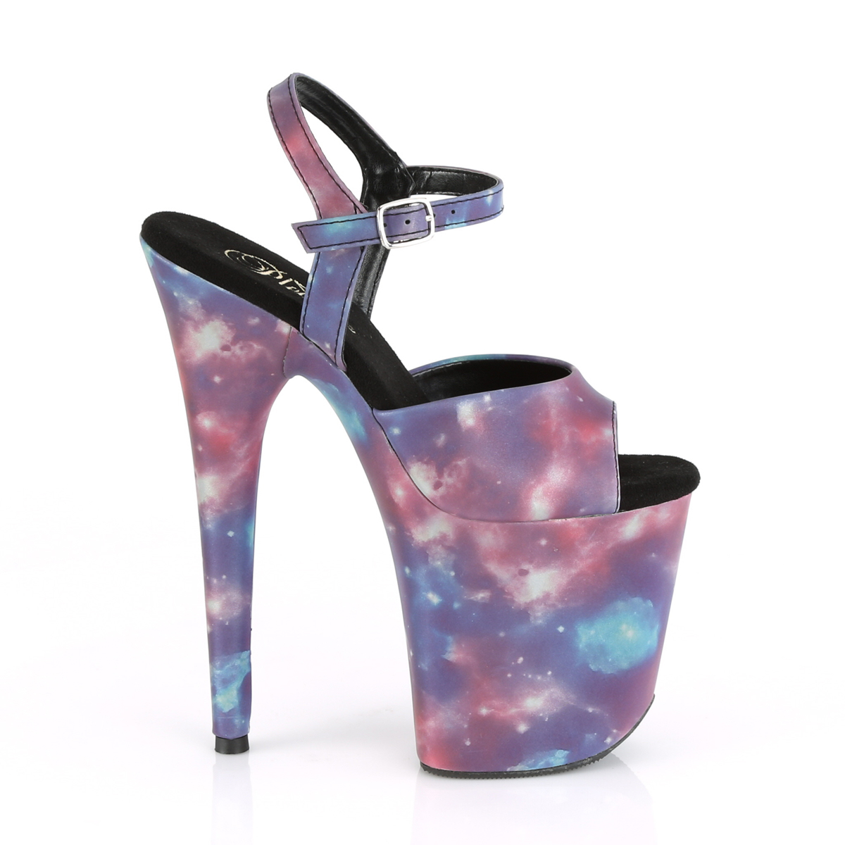 Pleaser Flamingo-809REFL PP-BLU/M - Fialové sandály na vysoké platformě