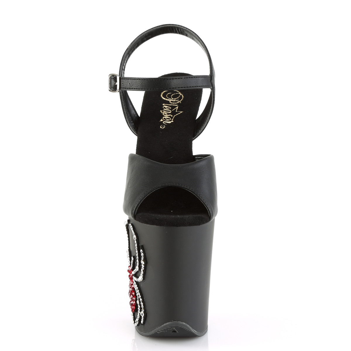 Pleaser Flamingo-809RSSP BPU/M - Černé sandály na vysoké platformě