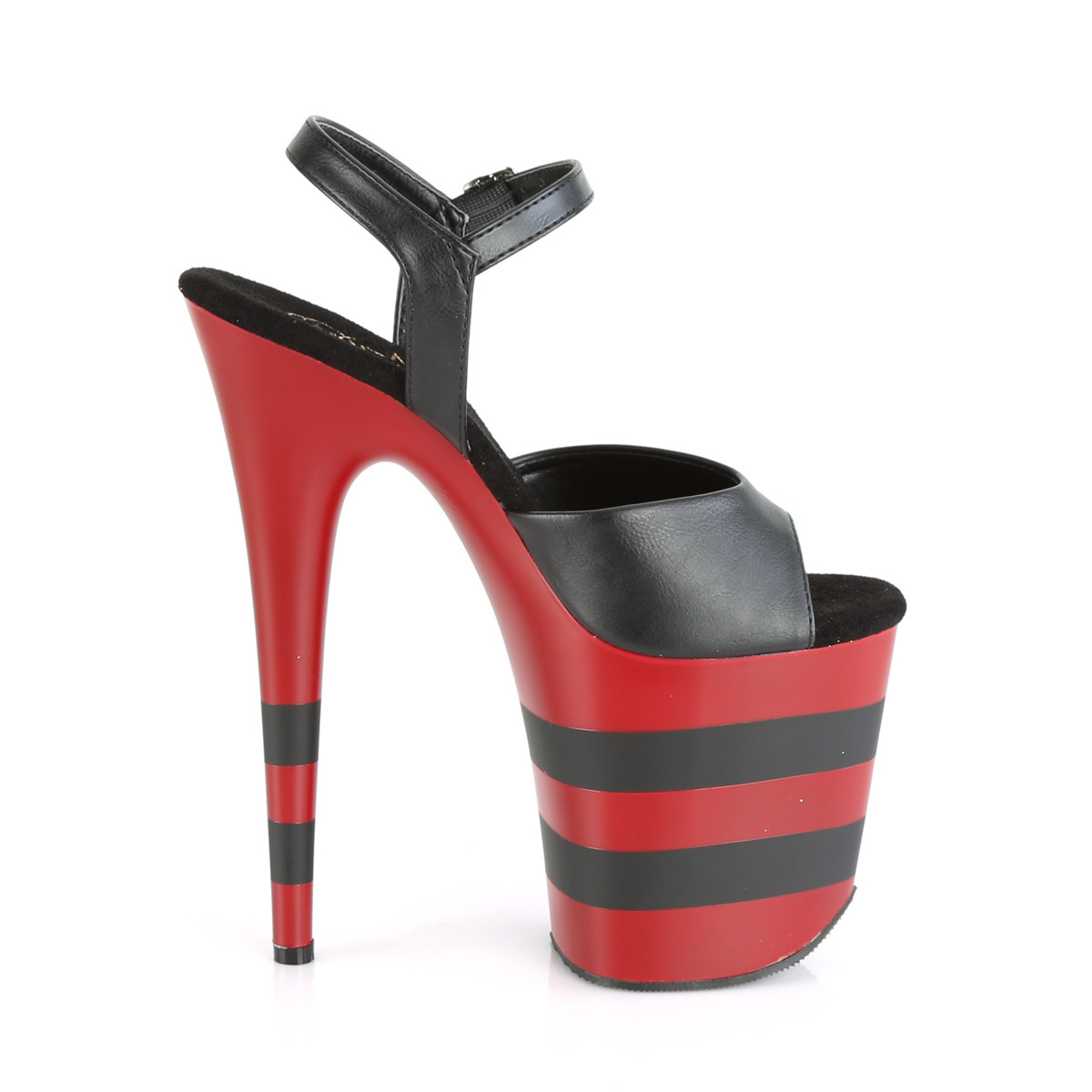 Pleaser Flamingo-809SR BPU/R-B - Černé sandály na vysoké platformě