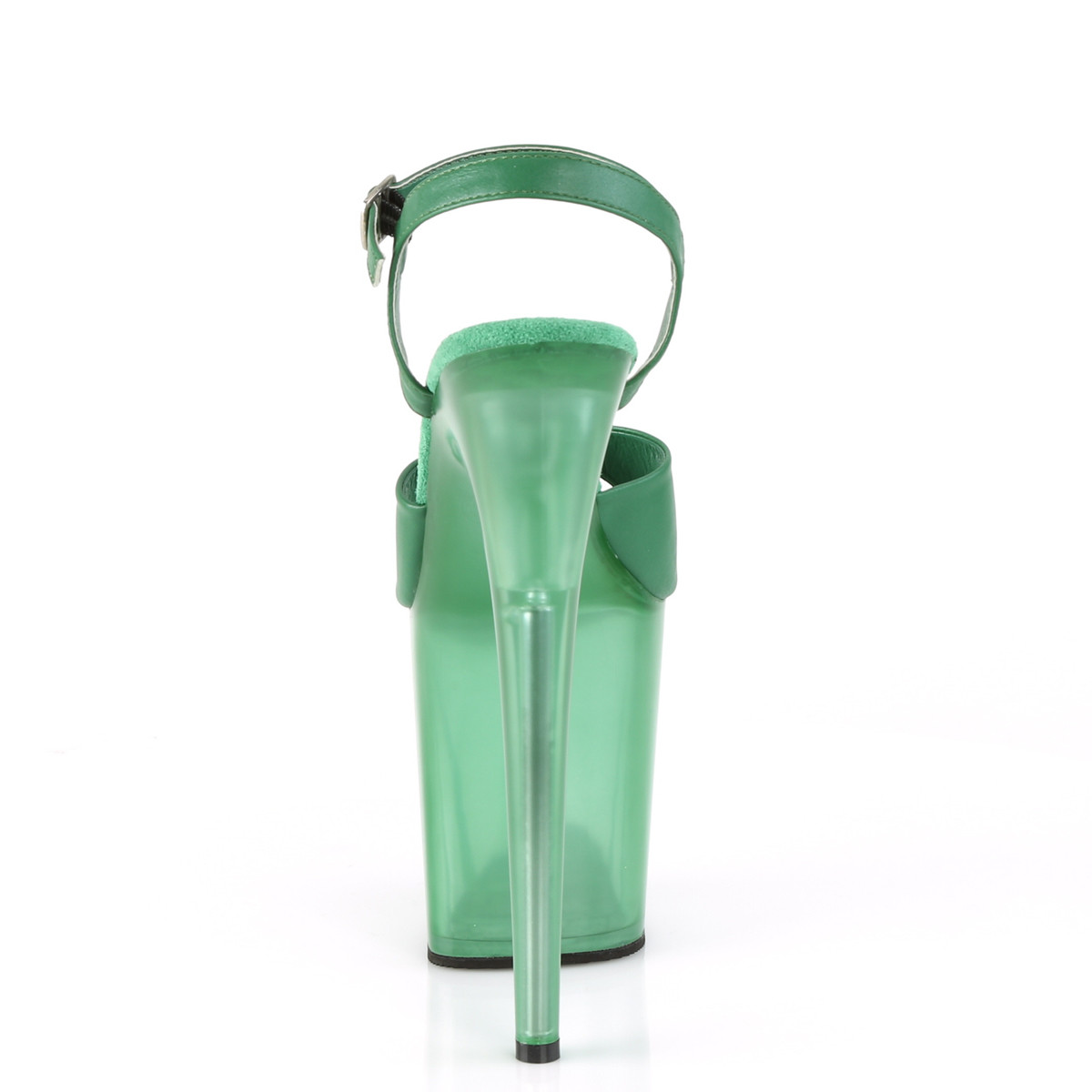 Pleaser Flamingo-809T GRNPU/M - Zelené sandály na vysoké platformě