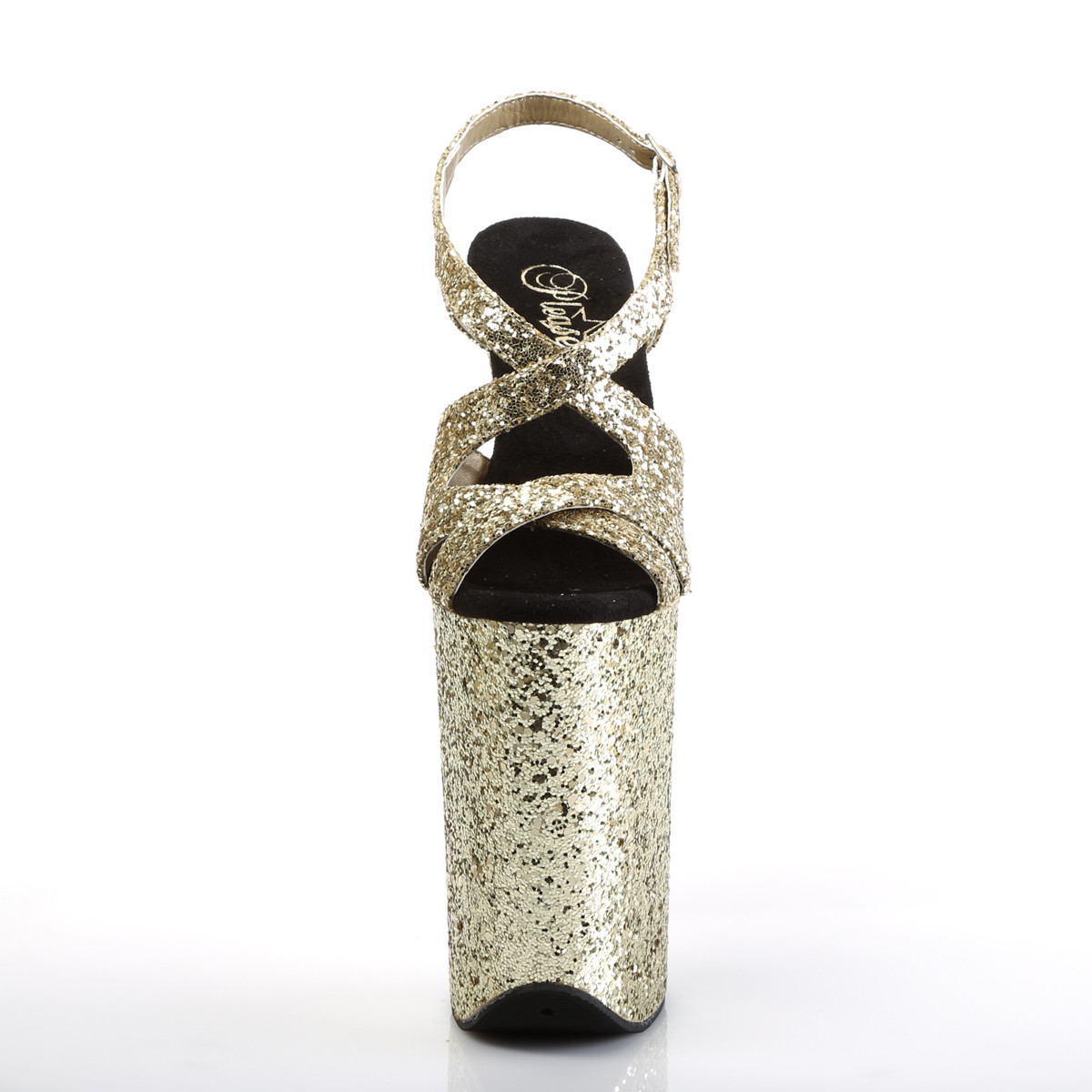 Pleaser Infinity-930LG GG/M - Zlaté sandály na vysoké platformě