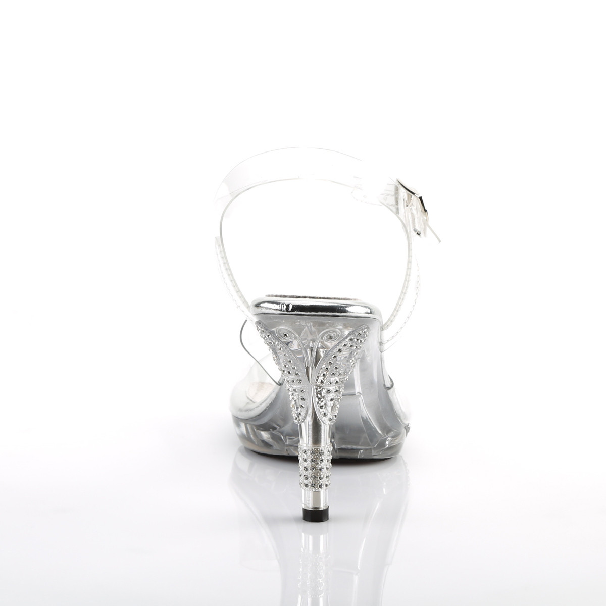 Fabulicious Iris-408 C/M - Průhledné sandály na podpatku