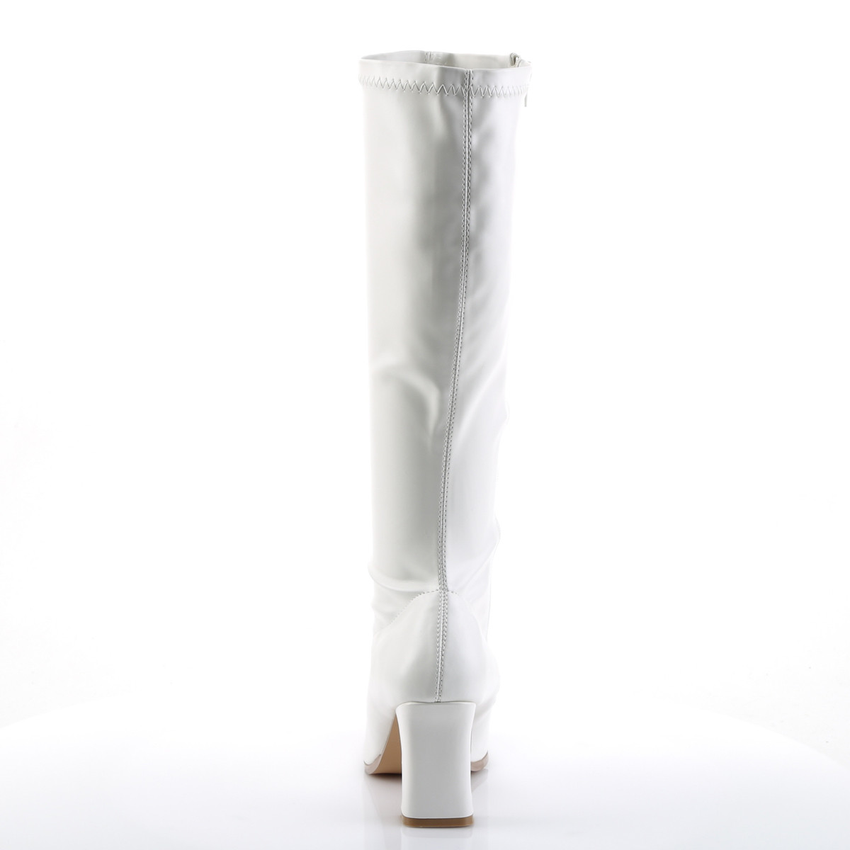 Funtasma Kiki-350 W/PU - Bílé kozačky s širokými podpatky