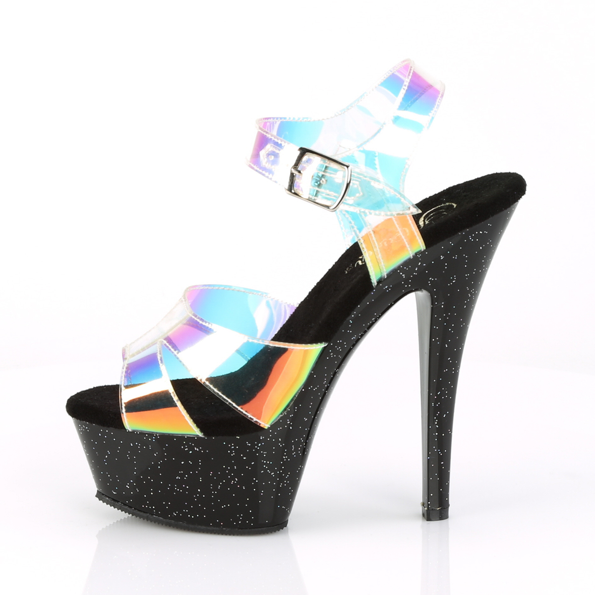 Pleaser Kiss-220MMR MRTPU/B - Vícebarevné sandály na platformě s vysokými podpatky