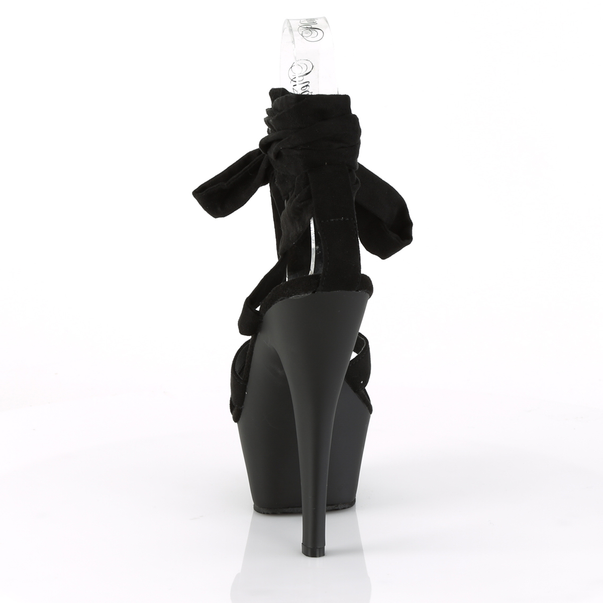 Pleaser Kiss-274 BFSUE/M - Černé páskové sandály na platformě s vysokými podpatky