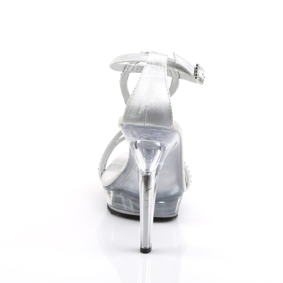 Fabulicious Lip-156 SSA/C - Stříbrné sandály na vysokém podpatku