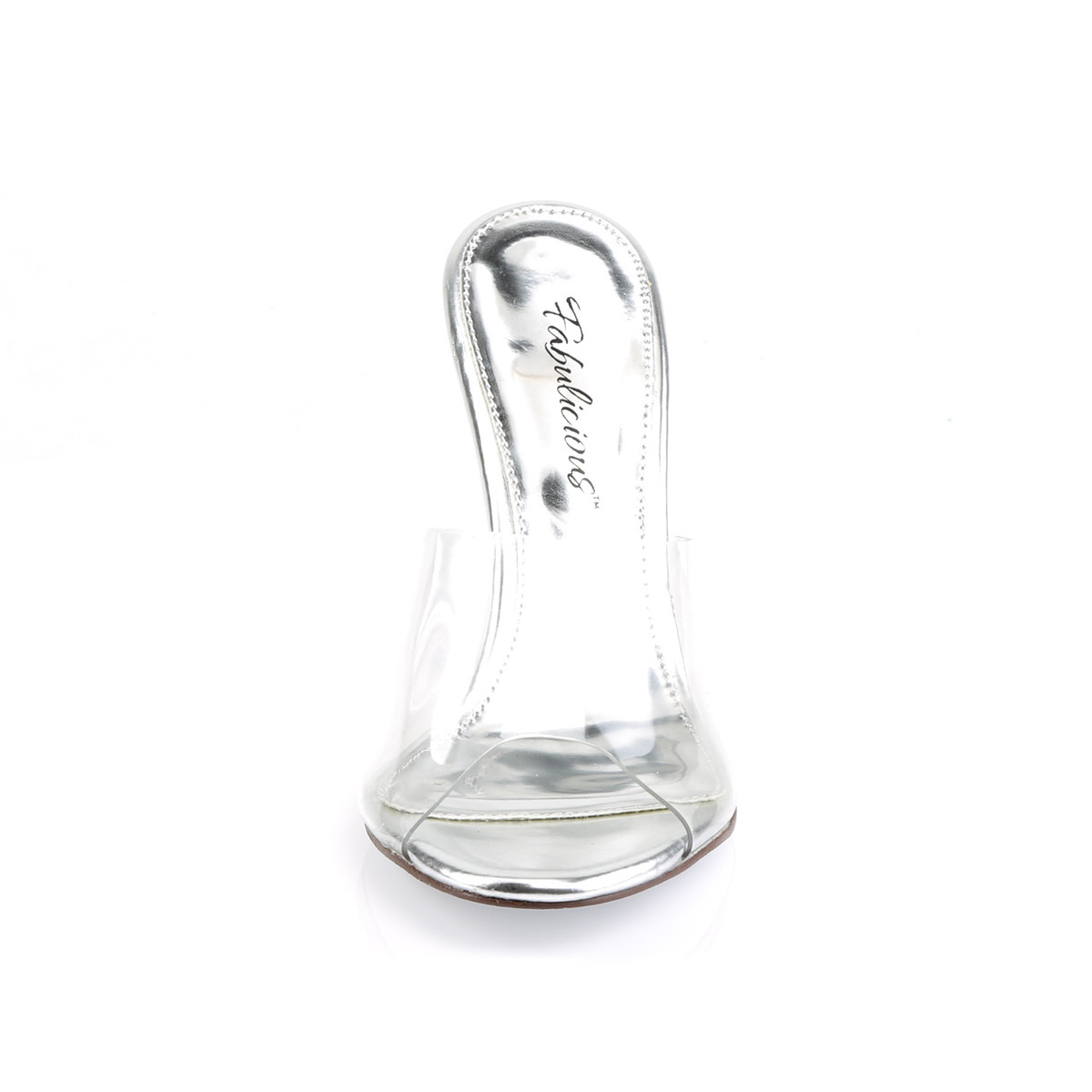 Fabulicious Lovely-401 C/M - Průhledné pantofle na vysokém podpatku