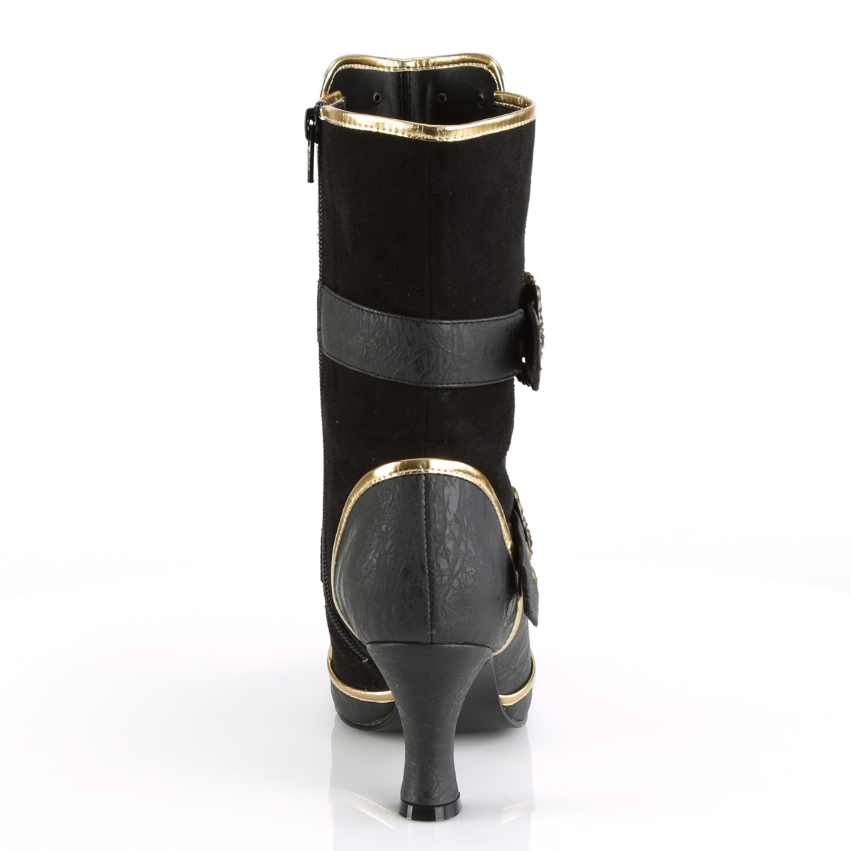 Funtasma Matey-205 BPU-MF - Černé kotníkové kozačky s širokými podpatky