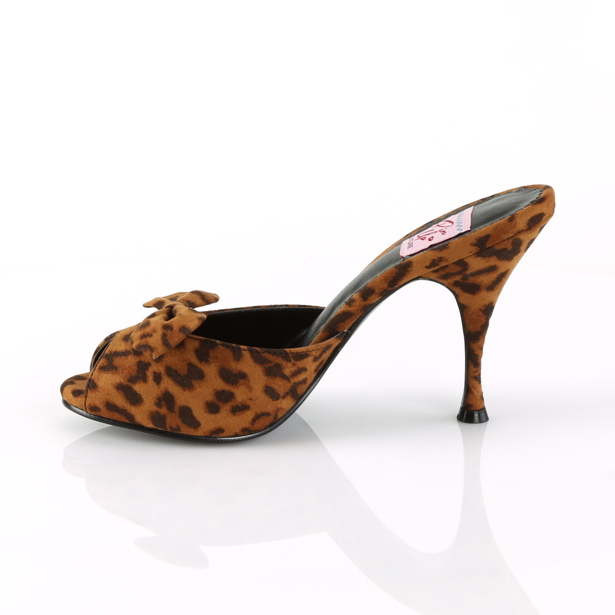 Pin Up Couture Monroe-08 LPPFA - Zvířecí vzor pantofle na vysokém podpatku