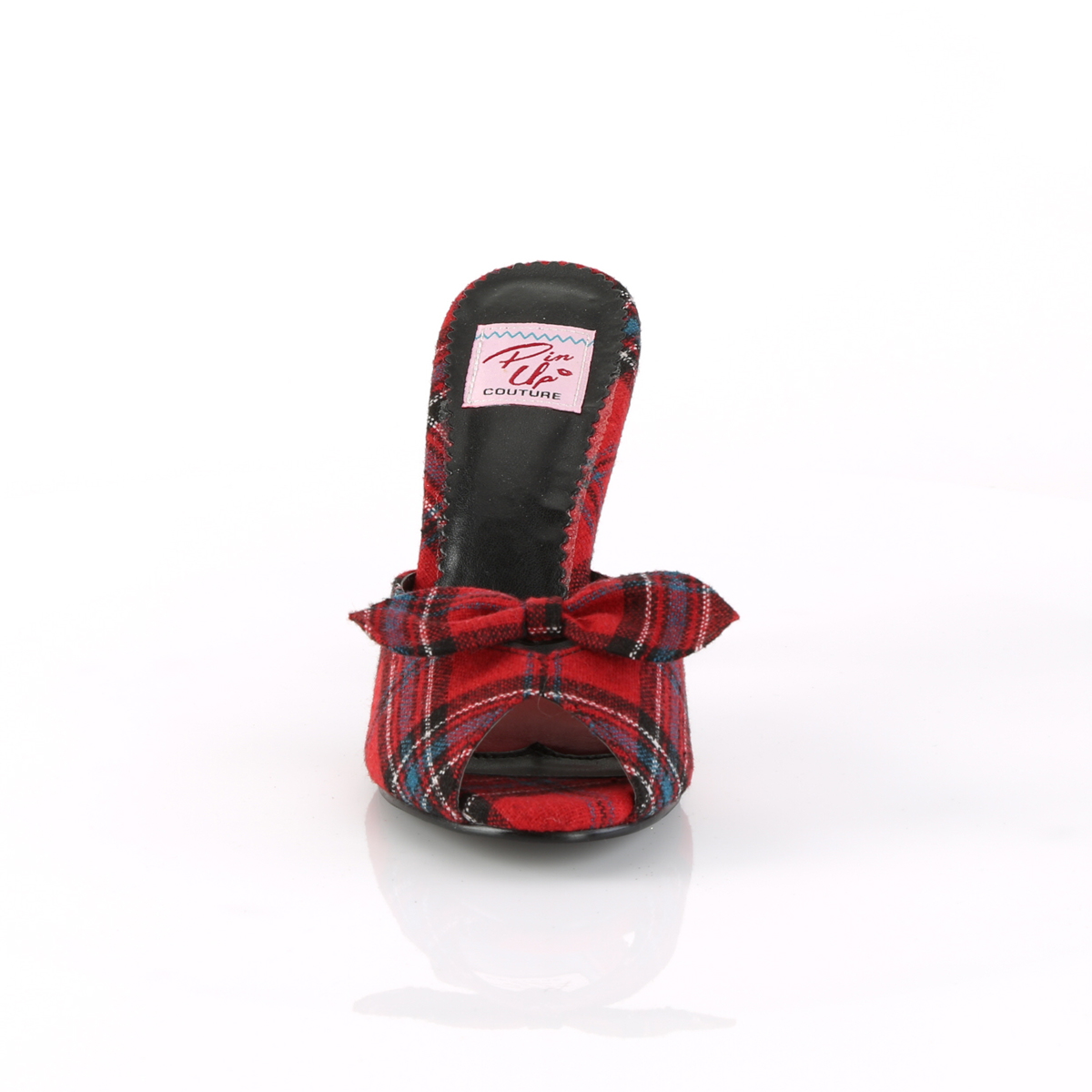 Pin Up Couture Monroe-08 RPFA - Červené pantofle na vysokém podpatku