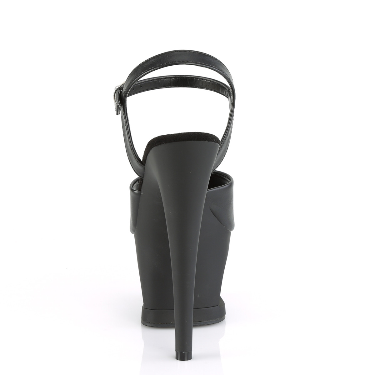 Pleaser Moon-709 BPU/M - Černé sandály na vysoké platformě