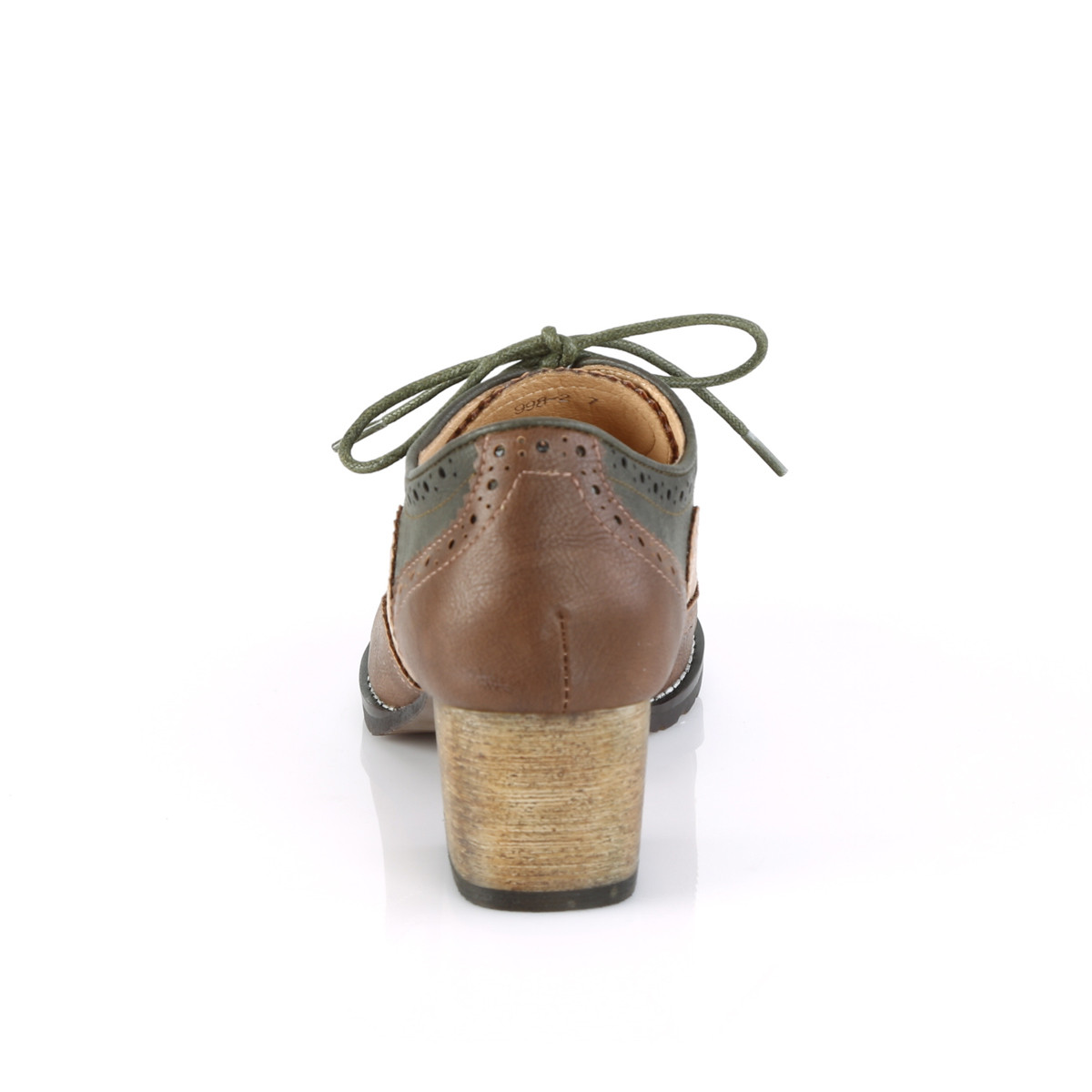 Pin Up Couture Russell-34 BN-MCPU - Hnědé boty s širokými podpatky