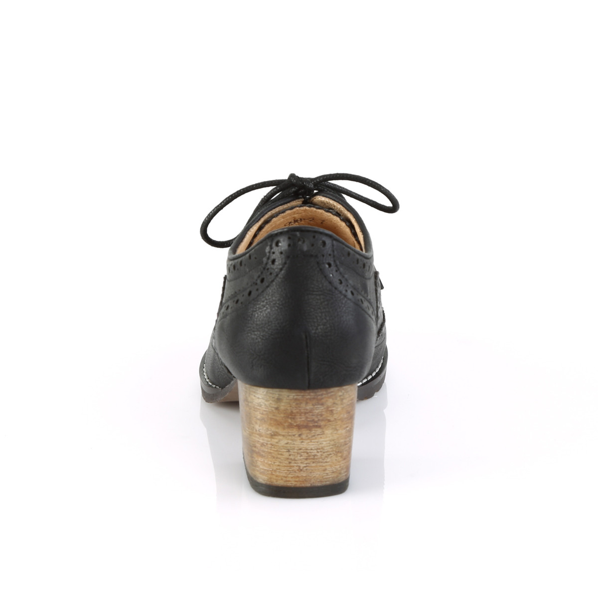 Pin Up Couture Russell-34 BPU - Černé boty s širokými podpatky