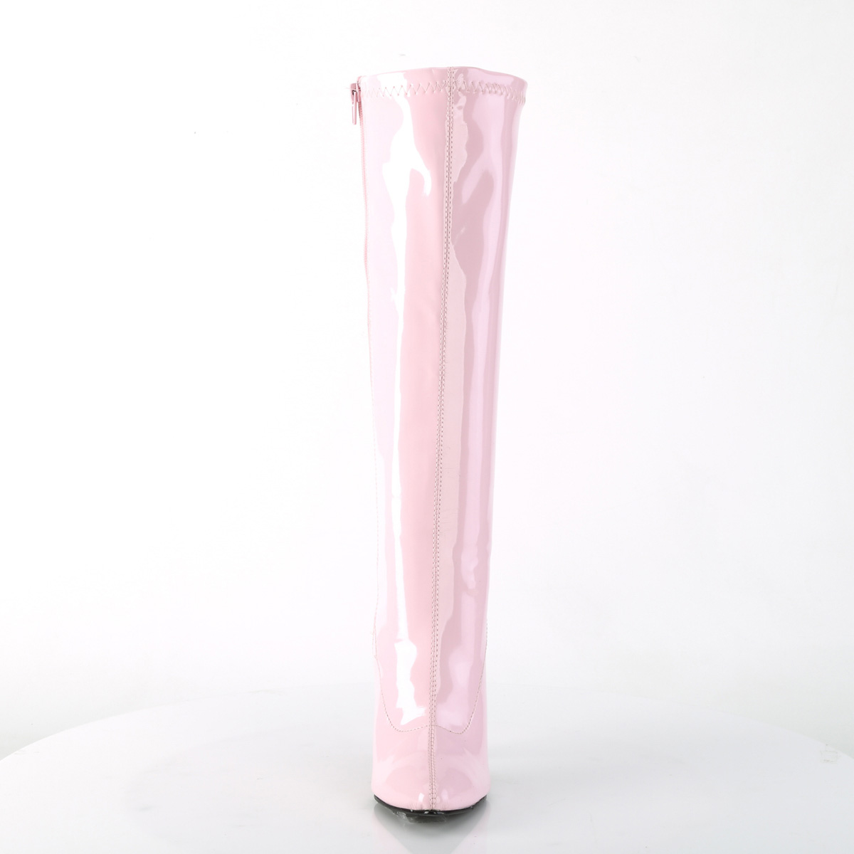 Pleaser Seduce-2000 BP - Lesklé růžové kozačky na vysokém podpatku