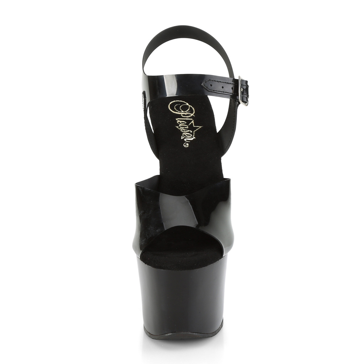 Pleaser Sky-308N BTPU/M - Černé sandály na vysoké platformě