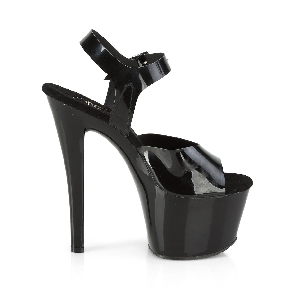 Pleaser Sky-308N BTPU/M - Černé sandály na vysoké platformě