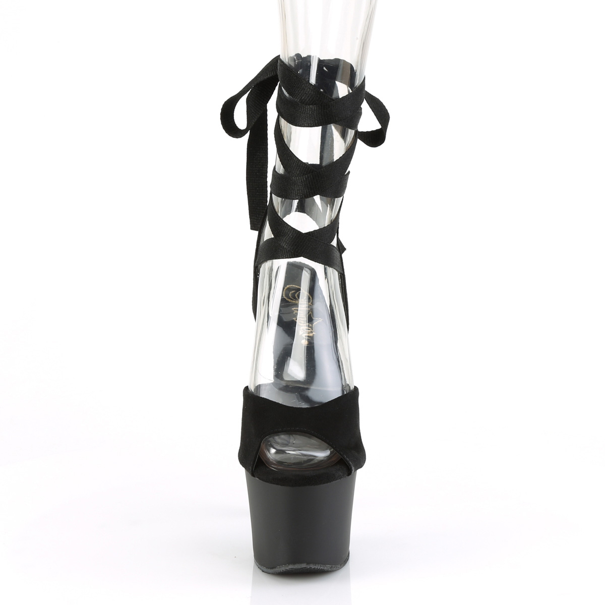 Pleaser Sky-334 BFS/M - Černé sandály na vysoké platformě