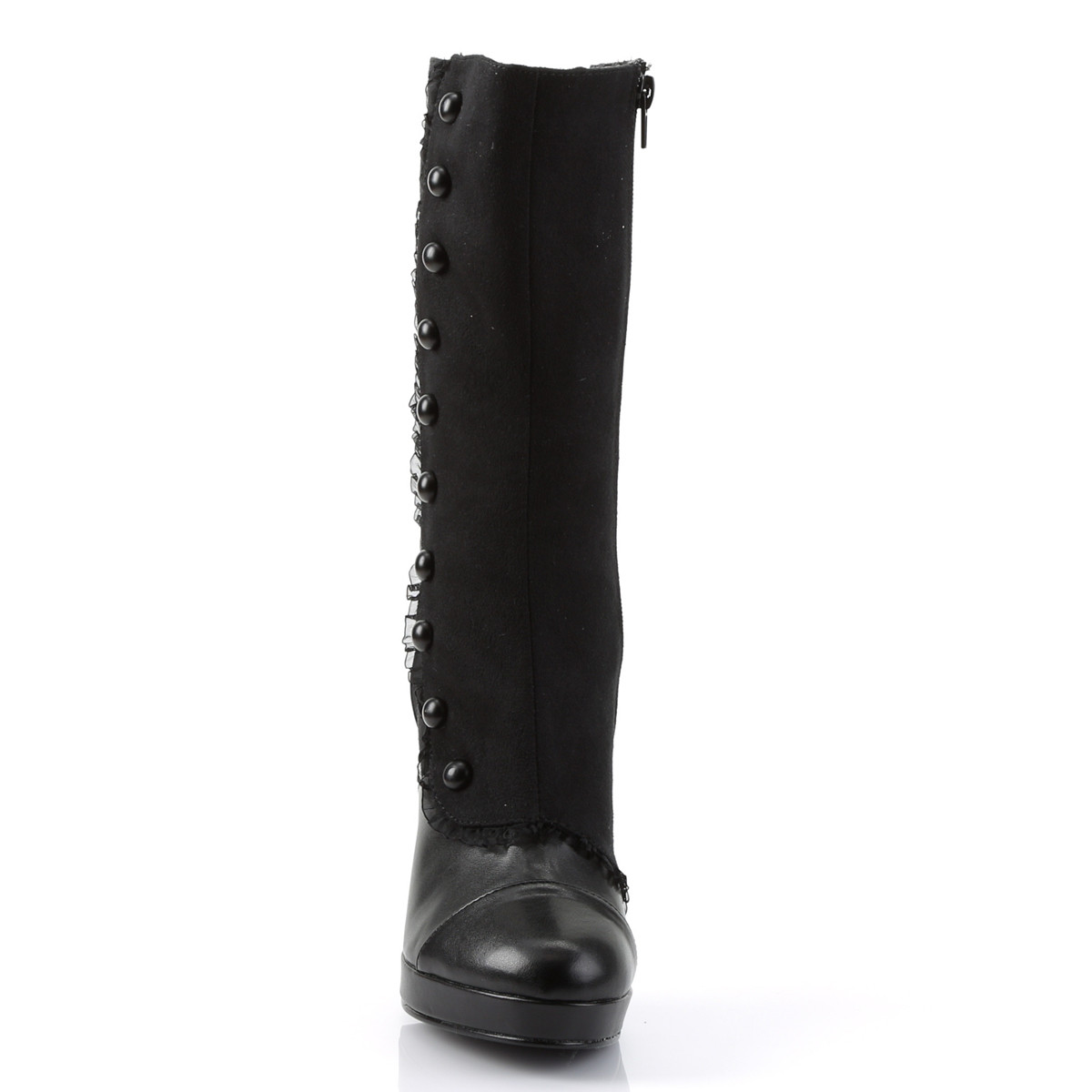 Funtasma Splendor-130 B/MF - Černé kotníkové kozačky na vysokém podpatku