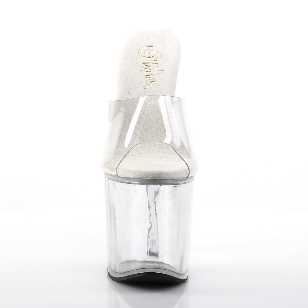 Pleaser Taboo-701 C/M - Průhledné sandály na vysoké platformě