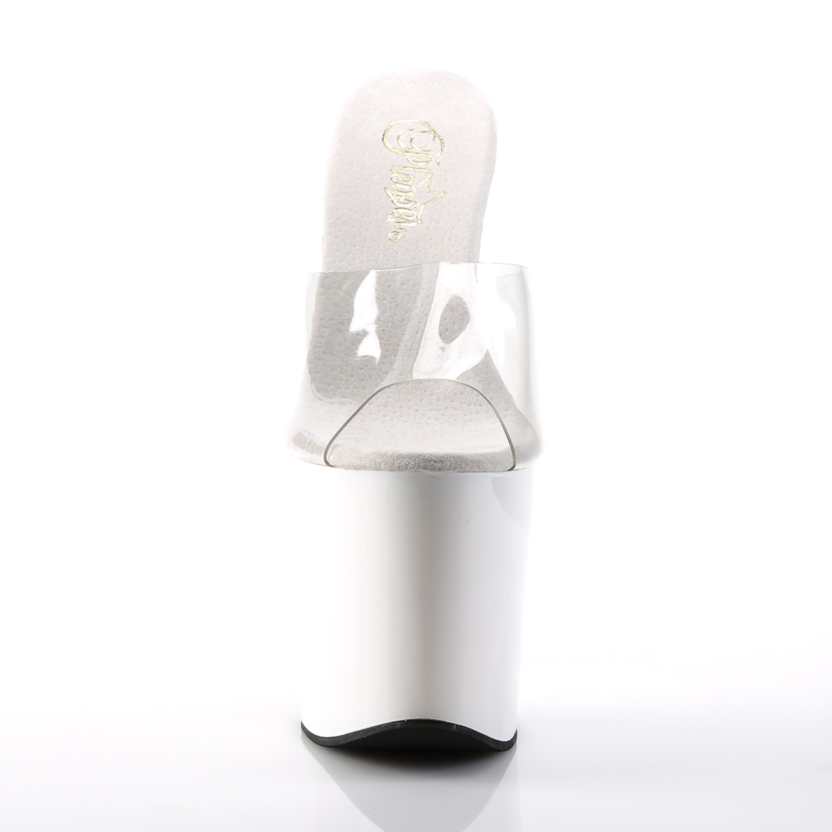 Pleaser Taboo-701 C/W - Průhledné sandály na vysoké platformě