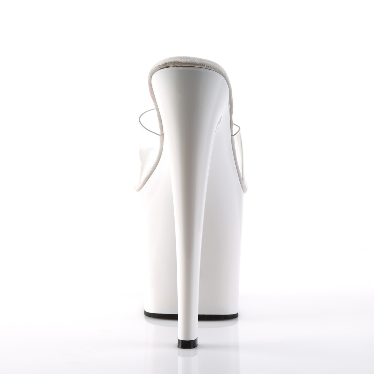 Pleaser Taboo-701 C/W - Průhledné sandály na vysoké platformě