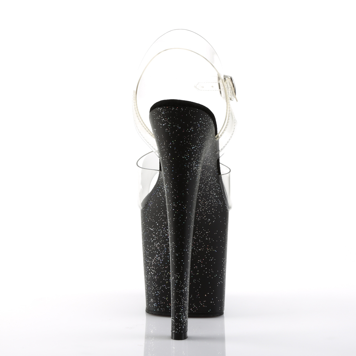 Pleaser Taboo-708MG C/B - Průhledné sandály na vysoké platformě