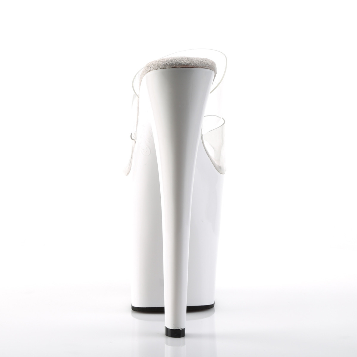 Pleaser Xtreme-802 C/W - Průhledné sandály na vysoké platformě