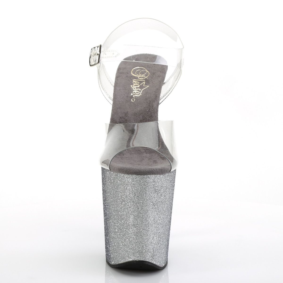 Pleaser Xtreme-808OMBRE C/S-B - Průhledné sandály na vysoké platformě