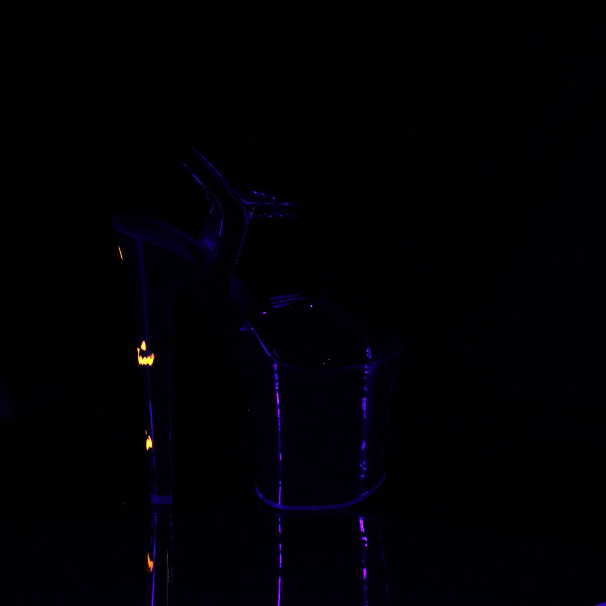 Pleaser Xtreme-809JOL B/B-NOG - Lesklé černé sandály na vysoké platformě